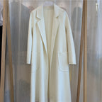 Water Ripple Cashmere Women's Long Reversible Cashmere Coat